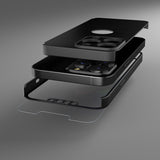 Apple iPhone 13 Pro 360 Grad Schutz Schwarze Hülle