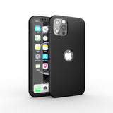 Apple iPhone 12 Pro Max 360 Grad Schutz Schwarze Hülle