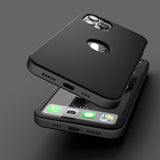 Apple iPhone 12 Pro Max 360 Grad Schutz Schwarze Hülle