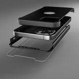 Apple iPhone 12 Pro Max 360 Grad Schutz Schwarze Hülle