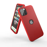 Apple iPhone 12 Pro Max 360 Grad Schutz Schwarze Hülle