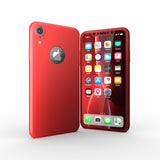 Apple iPhone XR 360 Rote Hülle mit Schutzglas